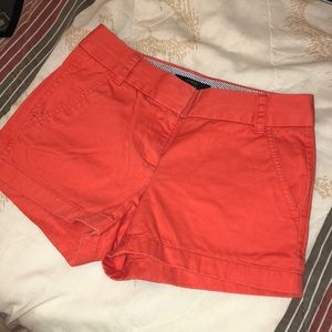 J. Crew Red-orange Chino Shorts